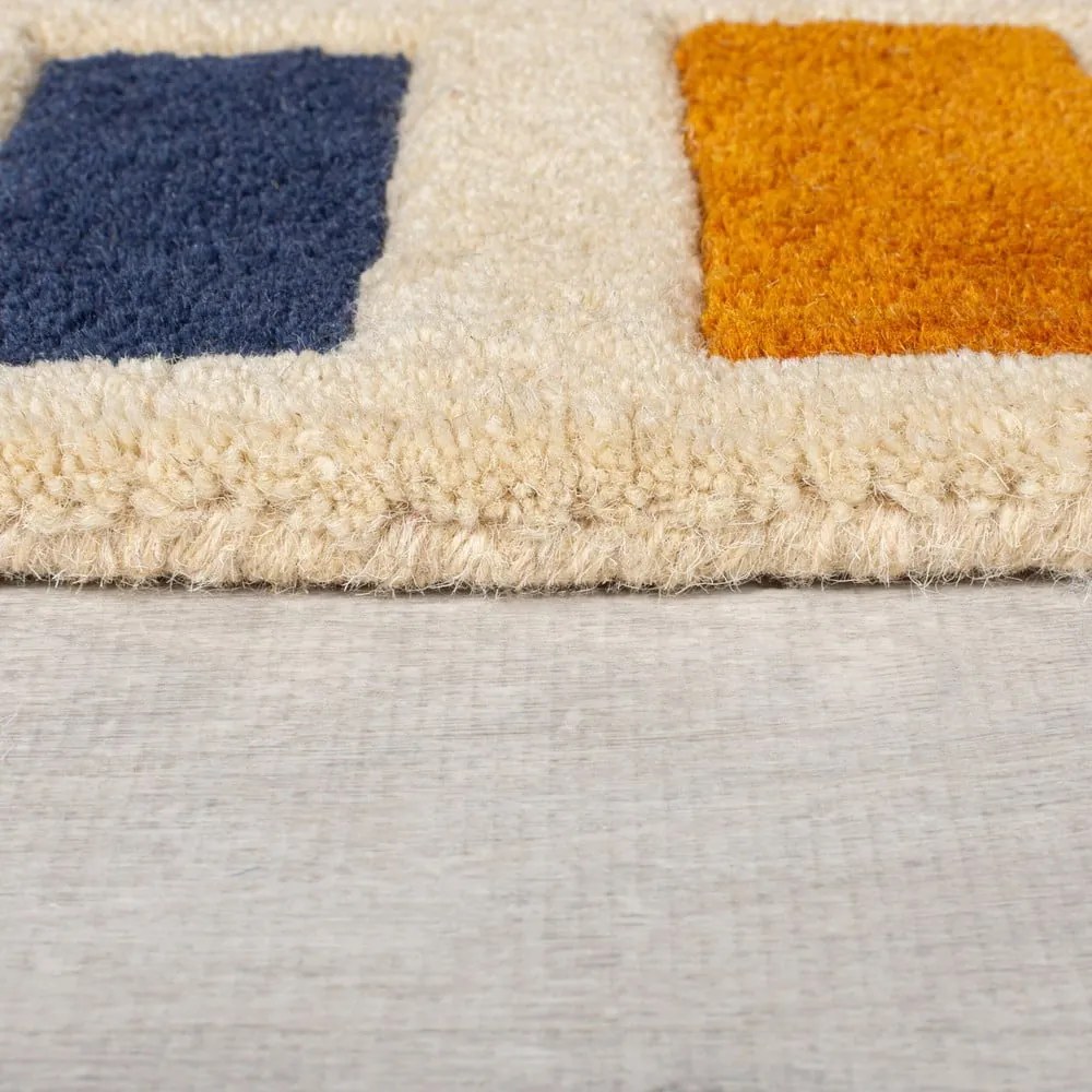 Ръчно изработен вълнен килим 160x230 cm Retro Blocks – Flair Rugs