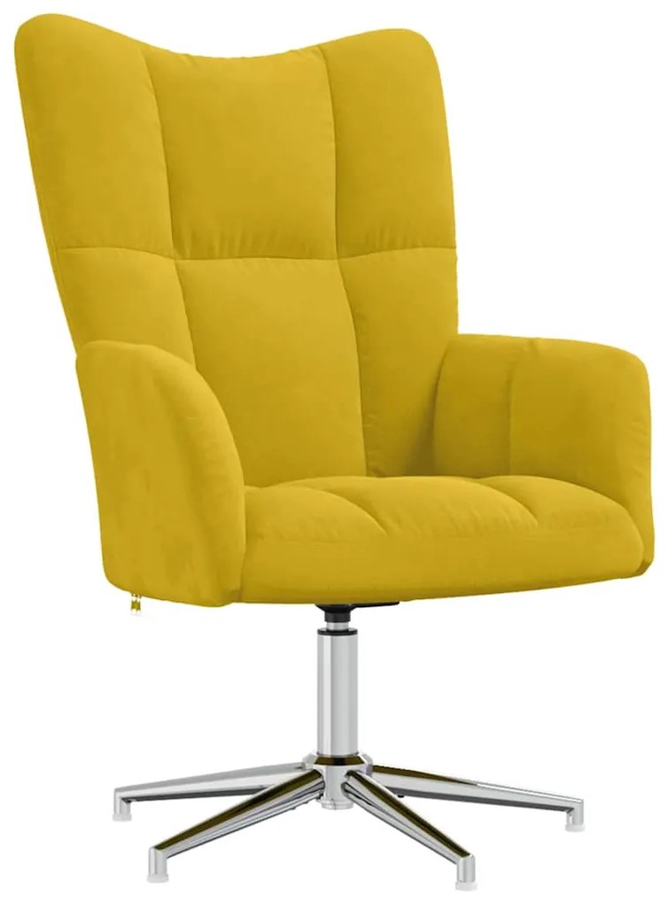 328124 vidaXL Релакс стол, горчица жълто, кадифе