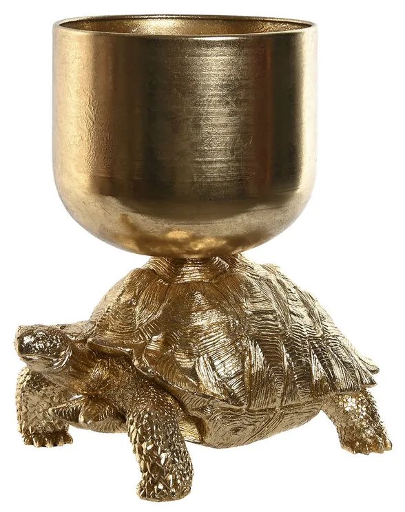 Кофа за Лед Home ESPRIT Златен Смола Тропически 33 x 22 x 34,5 cm