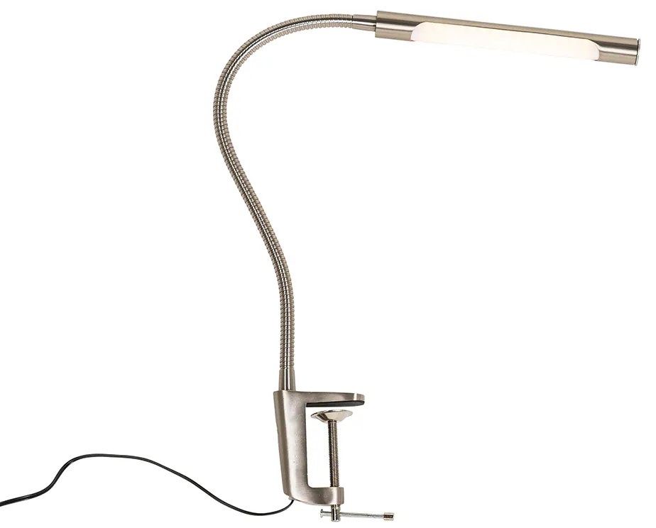 Скръцваща настолна лампа стомана с LED с докосване димер - Lionard