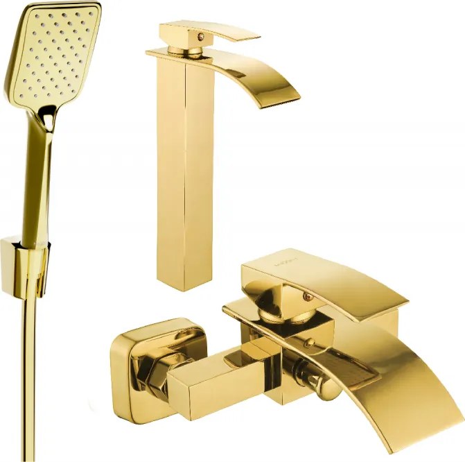 Mexen Aries R62 комплект за вана, златен - 744813R62-50