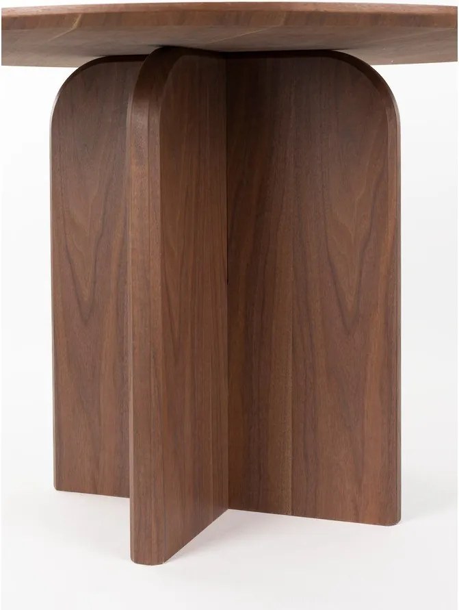 Кръгла трапезна маса от декор от орех ø 120 cm Laurent – White Label