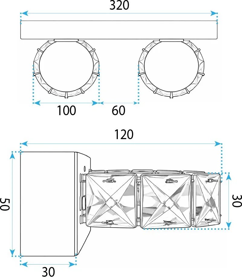 Аплик LED APP1937-2W GOLD