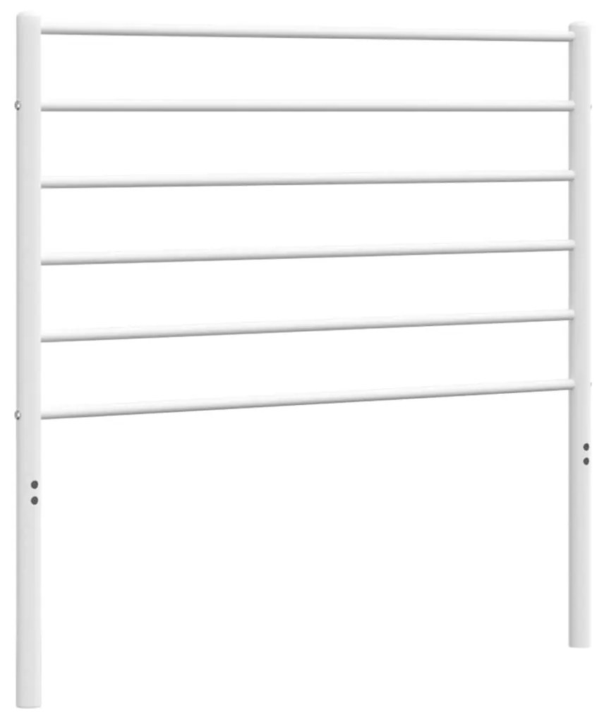 352395 vidaXL Метална резервна табла за легло, бяла, 80 см