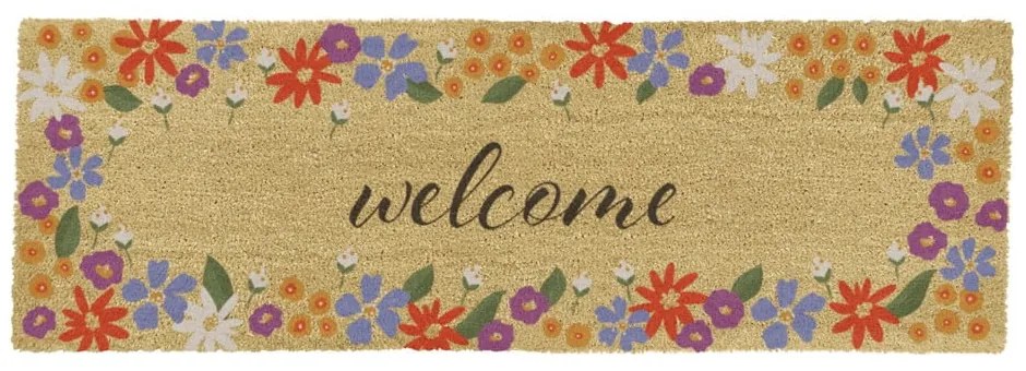 Изтривалка от кокосови влакна 40x120 cm Welcome Floral – Artsy Doormats