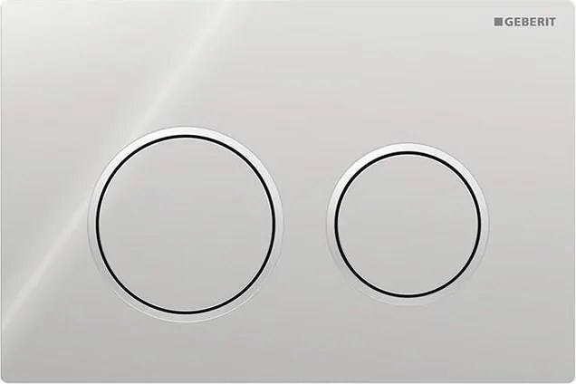 Geberit 115.085.KH.1-Бутон за смиване Omega20 21,2x14,2 cm полирано хром/матов хром