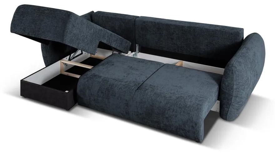 Тъмносин ъглов диван (ляв ъгъл) Matera - Cosmopolitan Design