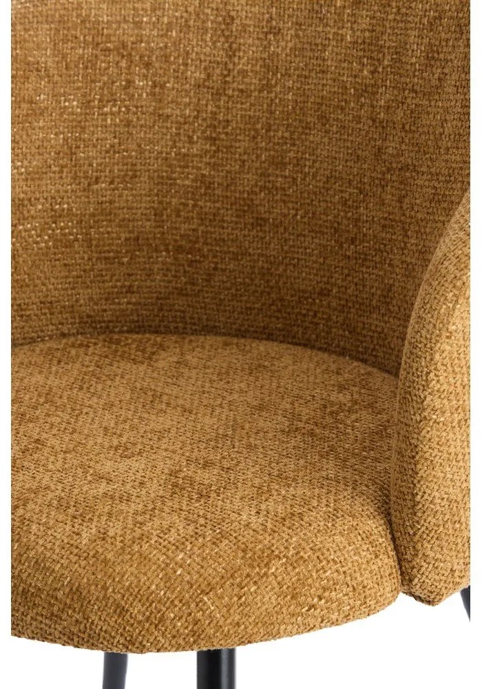 Метални трапезни столове в комплект 2 бр. в цвят жълта охра Radaja – Light & Living