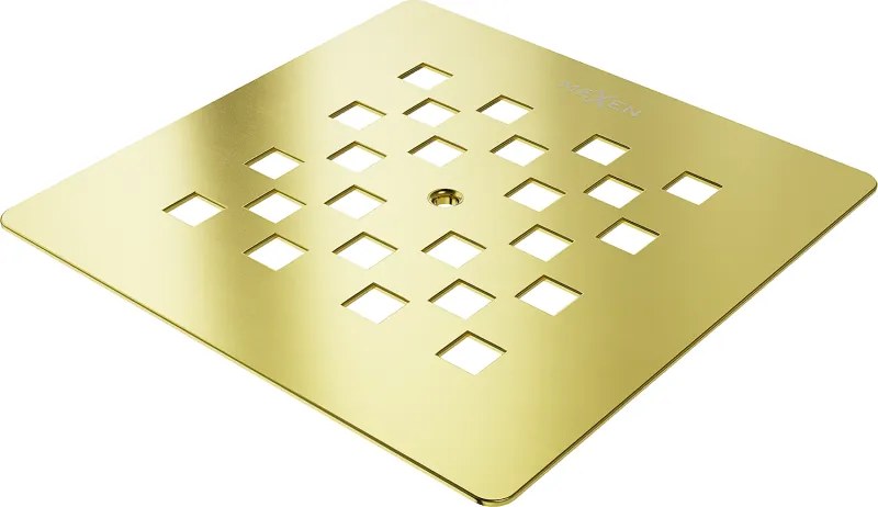 Mexen Stone+ капак за душ за поддушови плочи, златен - 44910050