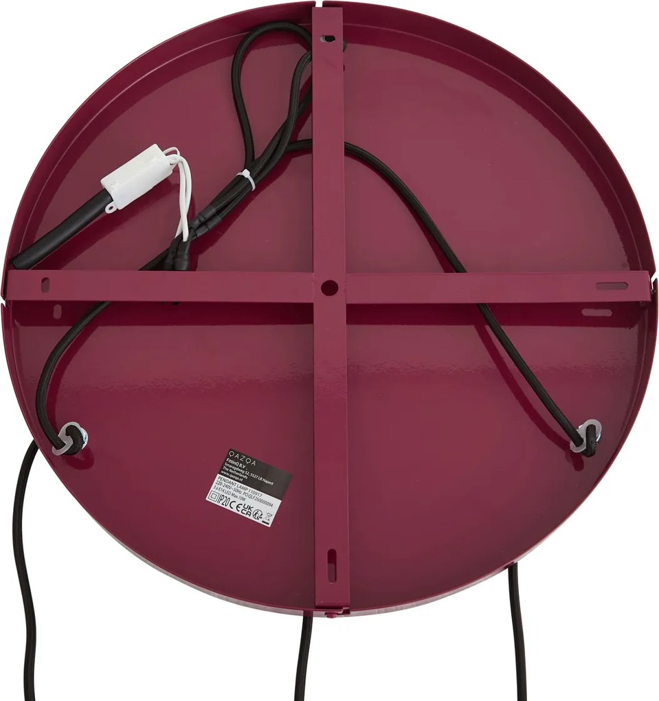 Retro Pendant Lamp Plum with Metal Shade 3-Light - Ophelia