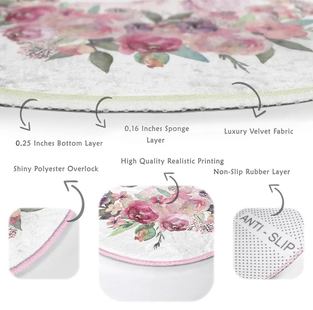Розов детски килим ø 100 cm Comfort - Mila Home
