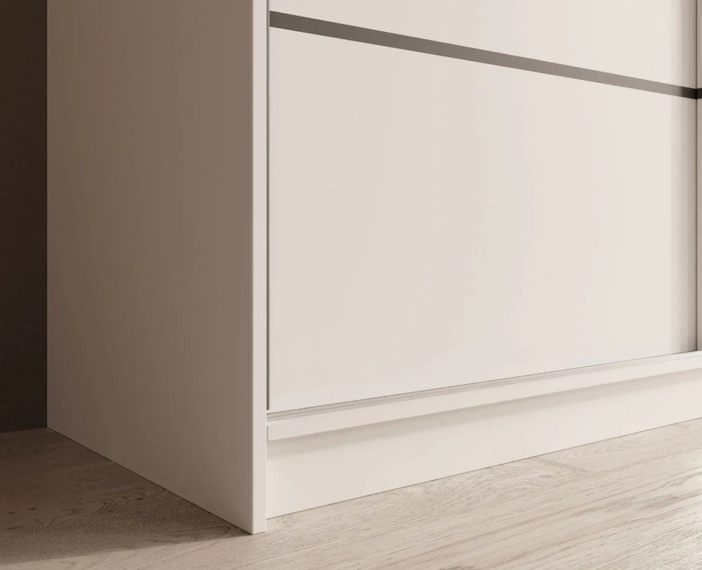 Гардероб Galadriel 250 с плъзгащи врати-Бял