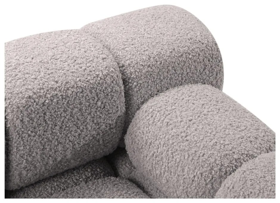Светлосив модул за диван от букле (десен ъгъл) Bellis – Micadoni Home