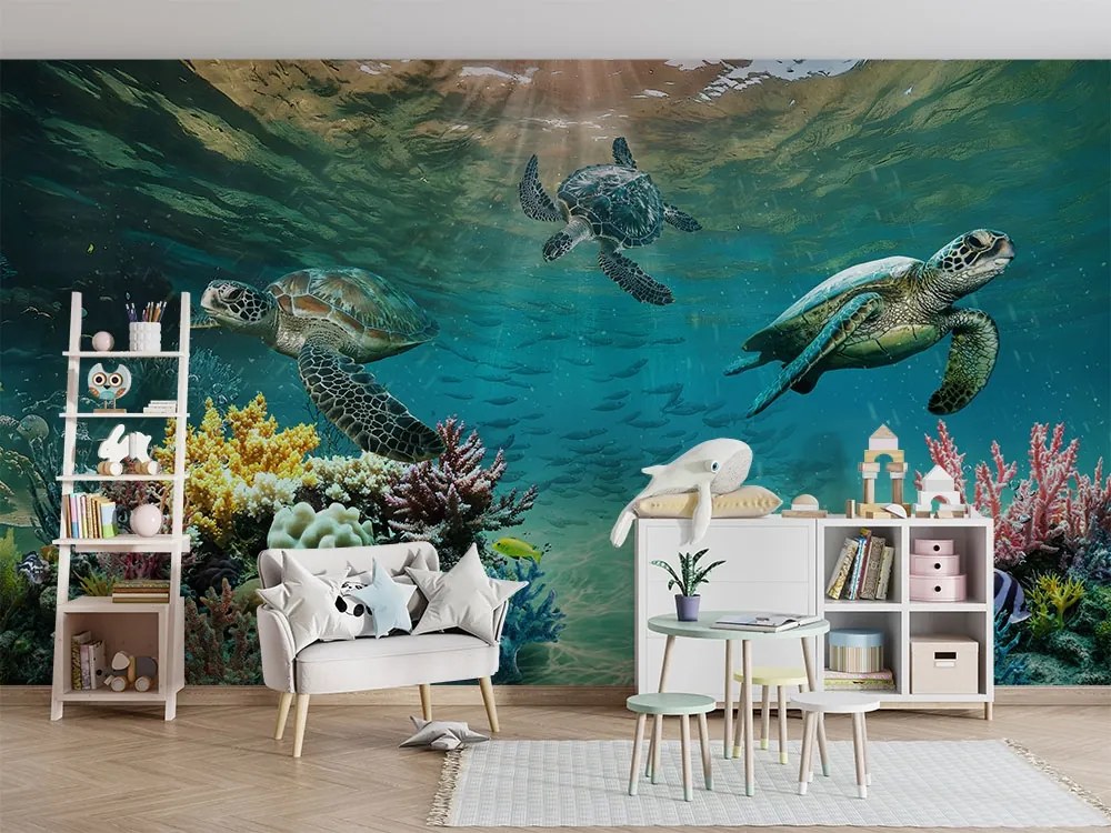 Фототапет Морски свят с костенурки