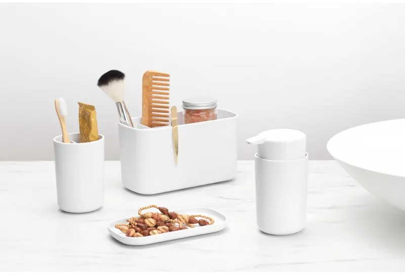Комплект аксесоари за баня Brabantia ReNew 1003492, 3 части, 250 мл, Устойчиви на корозия, Бял