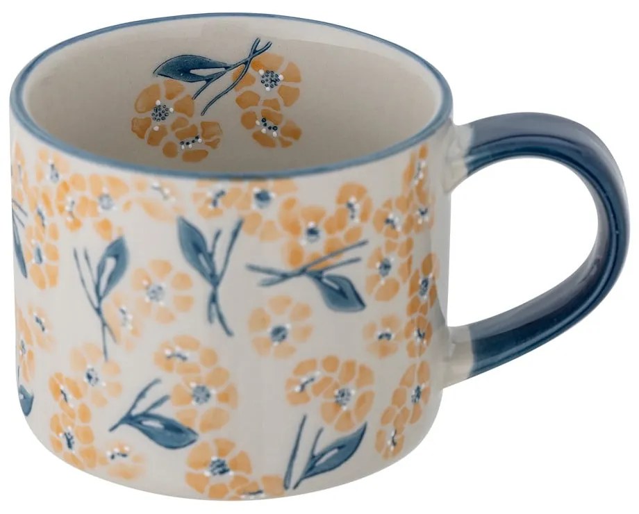 Синьо-бежова глинена чаша 400 ml Myah – Bloomingville