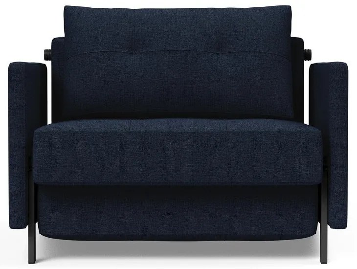 Тъмносин диван стол с подлакътници Смесен танц Blue Cubed - Innovation