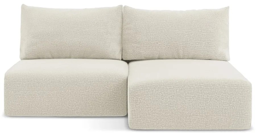 Кремав разтегателен ъглов диван с място за съхранение (десен ъгъл) Kalena – Makamii