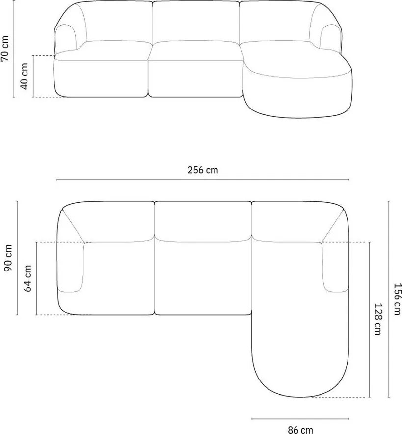 Зелен кадифен ъглов диван (десен ъгъл) Campi – Cosmopolitan Design