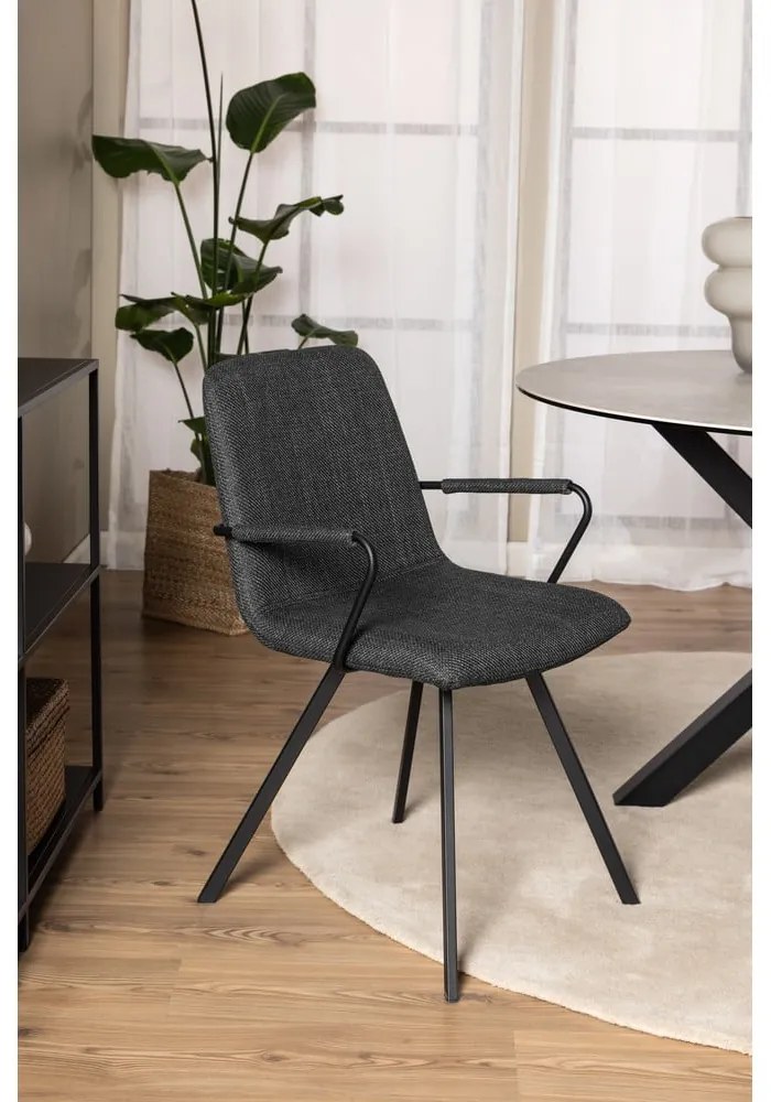 Тъмносиви трапезни столове в комплект от 2 броя Selina - Actona