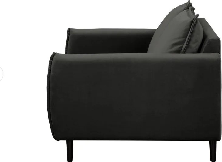 Тъмносив кадифен диван 138 cm Juli – Ropez
