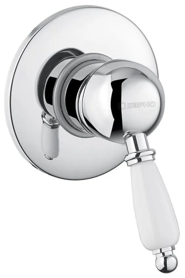 Вградена душ батерия в сребрист цвят (1 изход) Kirké White – Sapho