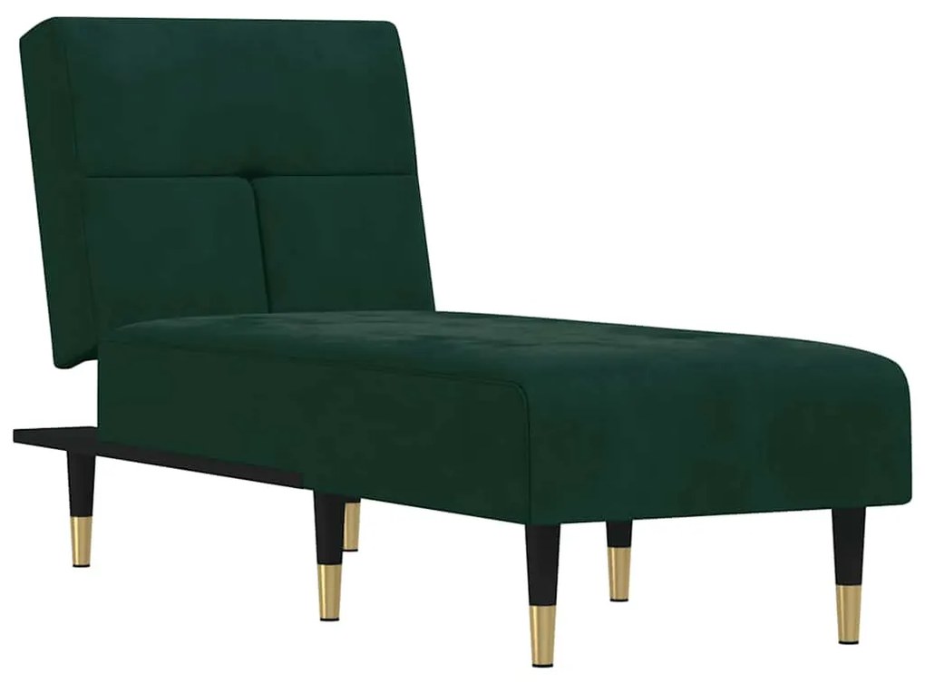 352810 vidaXL Кушетка, тъмнозелена, кадифе