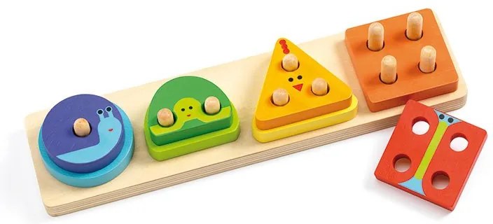 Djeco - Играчка за сортиране 1234 Basic DJ06203G