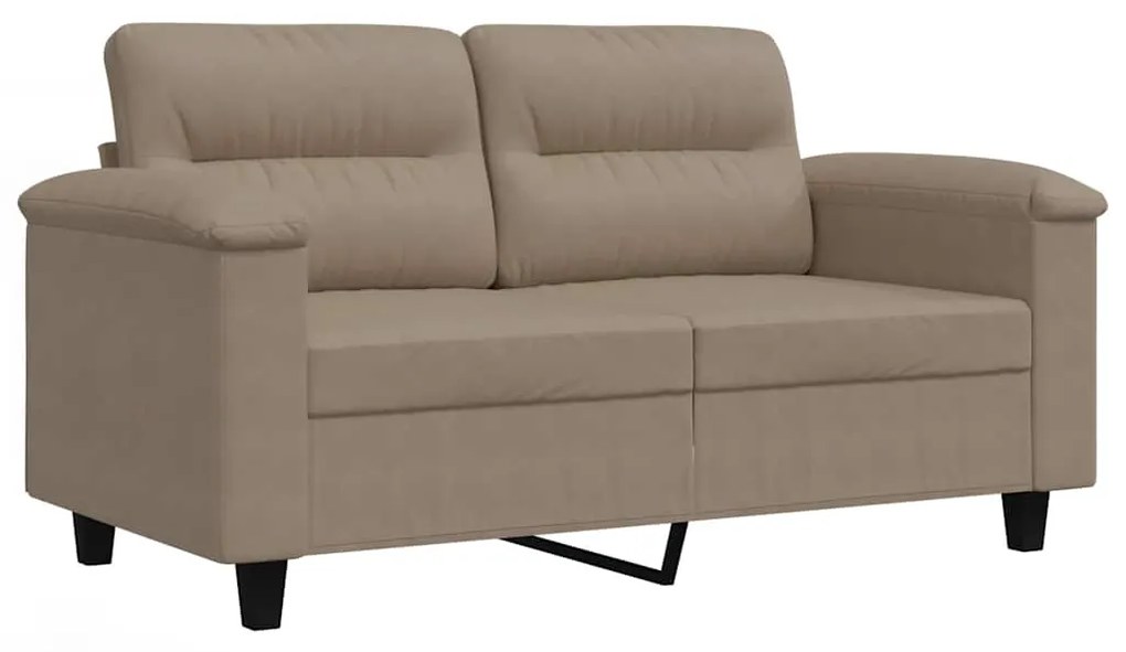 359555 vidaXL 2-местен диван, таупе, 120 см, микрофибърен плат