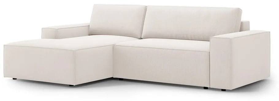 Бежов разтегателен ъглов диван (ляв ъгъл) Jodie – Micadoni Home