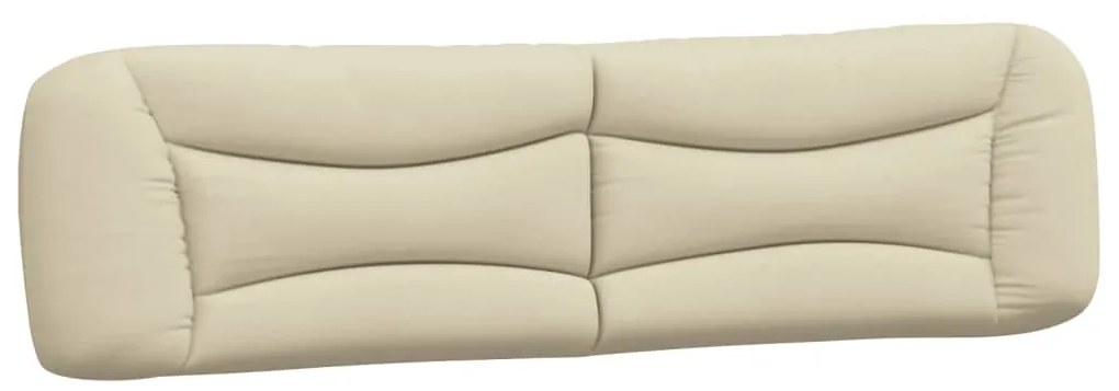 374621 vidaXL Мека табла за легло, кремава, 200 см, плат