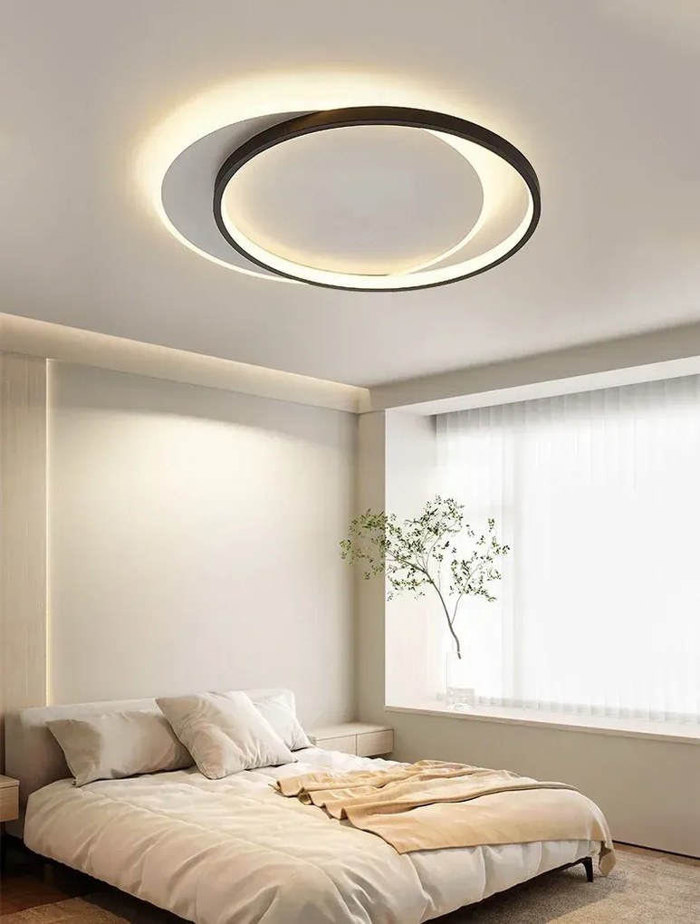 LHJ076-C ЧЕРНА 40 CM LED ТАВАНСКА ЛАМПА