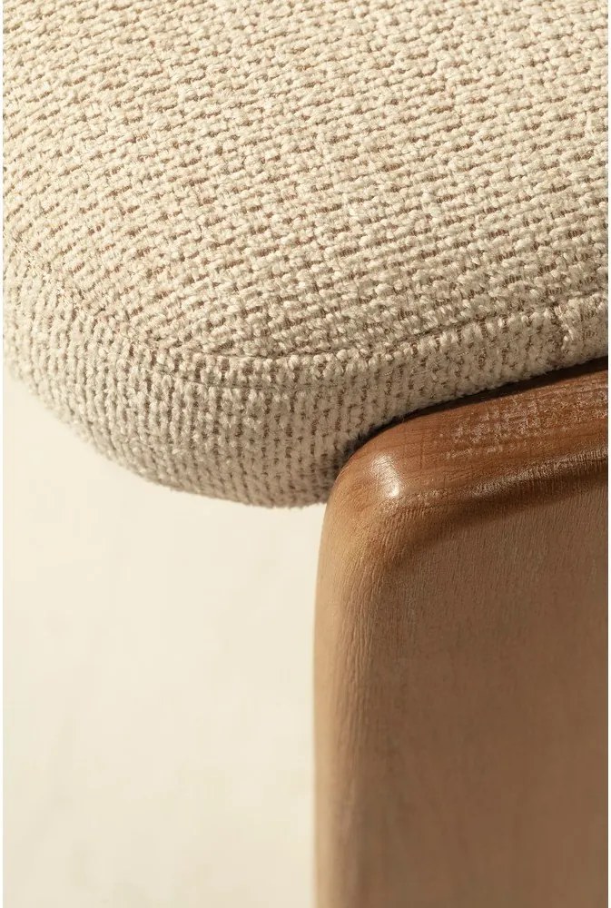 Кремави тапицирани трапезни столове в комплект 2 бр. Nadia – MOME