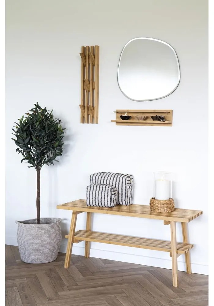 Бамбуков стенен рафт в естествен цвят 45 cm Ember – House Nordic