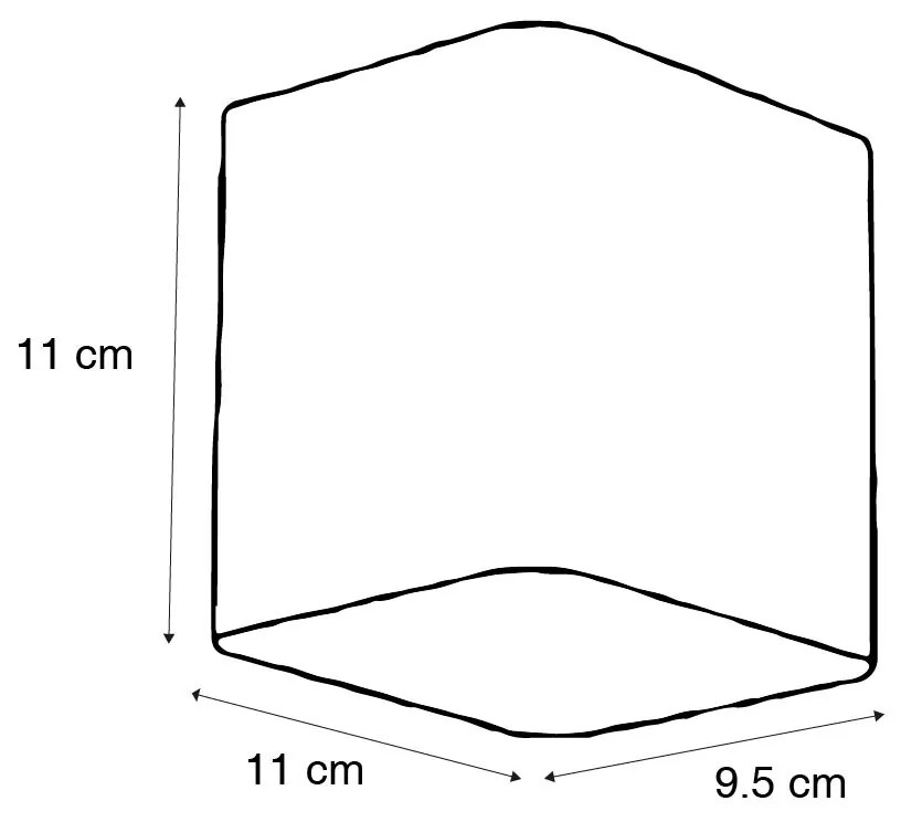 Модерна стенна лампа ръждиво кафява с LED IP54 квадратна - Evi