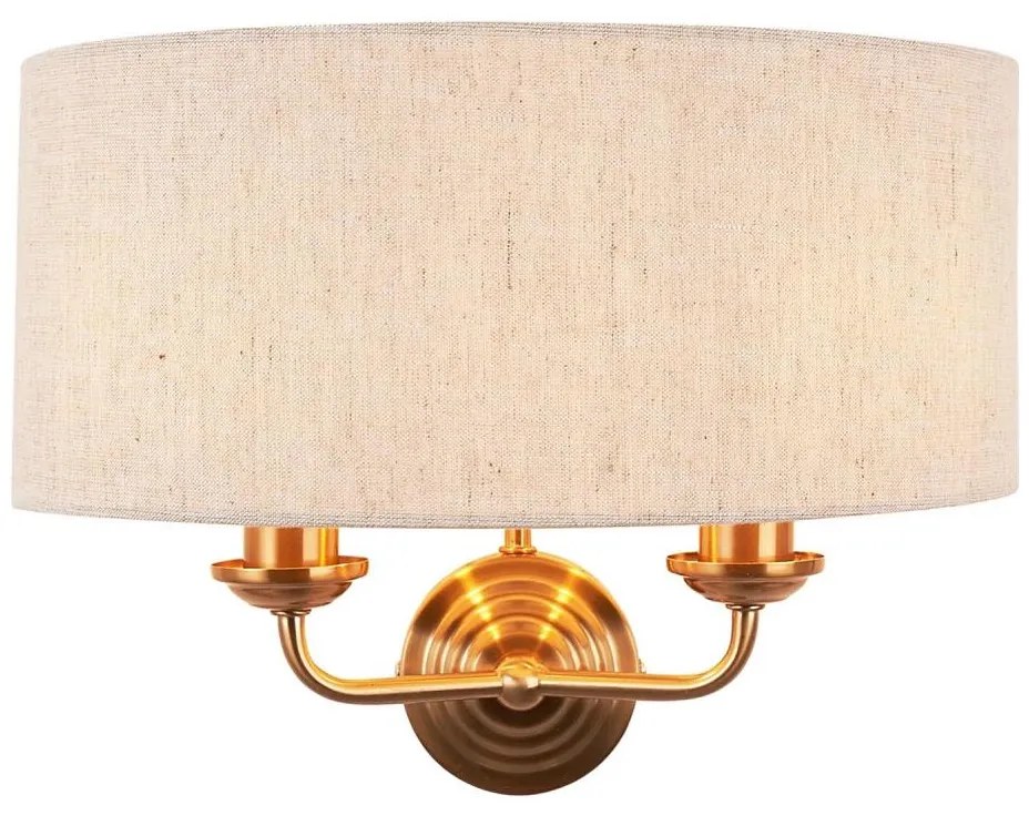 Endon 110726 - Аплик HIGHCLERE 2xE14/40W/230V бежов/месинг