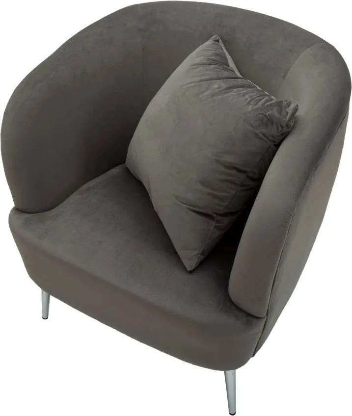 Сиво кадифено кресло Silvery – Mauro Ferretti