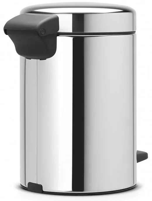 Кош за боклук с педал Brabantia NewIcon 648997, 3 л, Плавно затваряне, Противоплъзгаща основа, Инокс