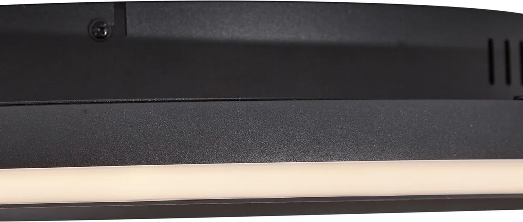 Дизайнерска таванна лампа черна с филц, включваща LED димируема в 3 стъпки - Xavi Felt