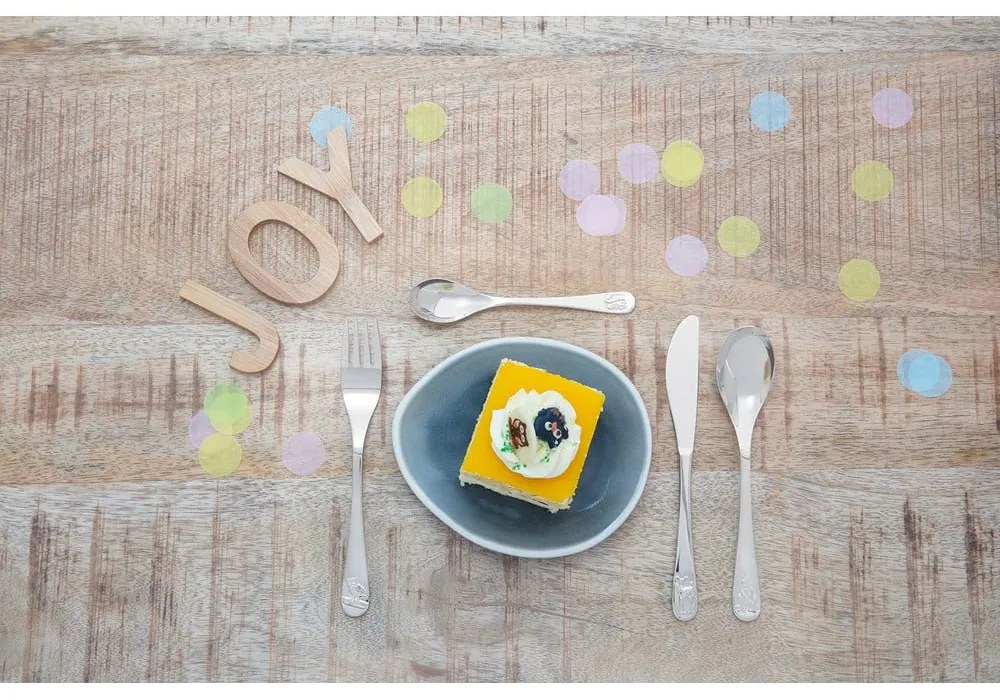 Детски прибори за хранене от неръждаема стомана в сребристо 4 бр. Forest Animals – Zilverstad