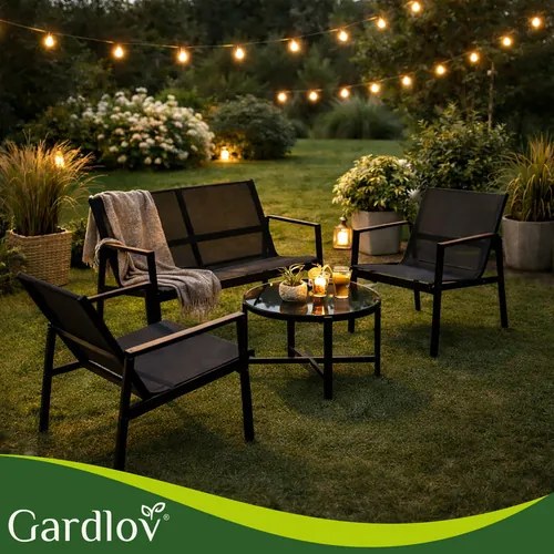 Градинско обзавеждане - балконски комплект маса + диван + 2 фотьойла