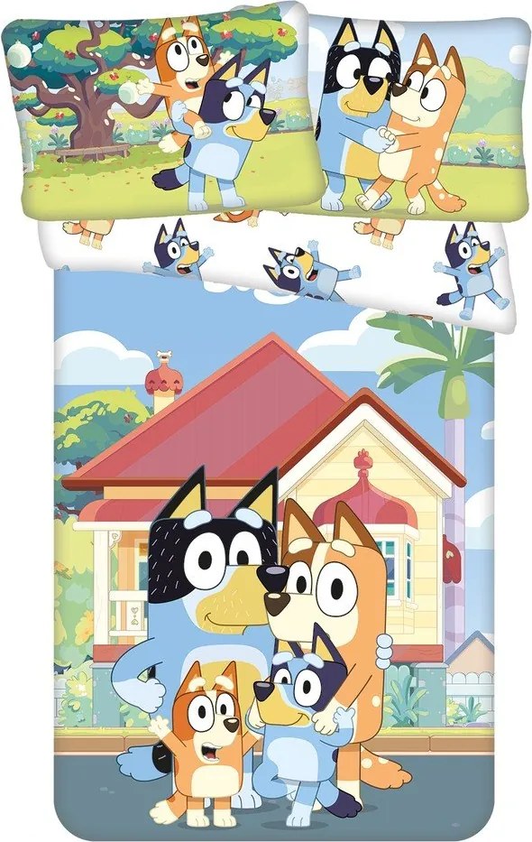 Памучно детско спално бельо за детско креватче 100x135 cm Bluey – Jerry Fabrics