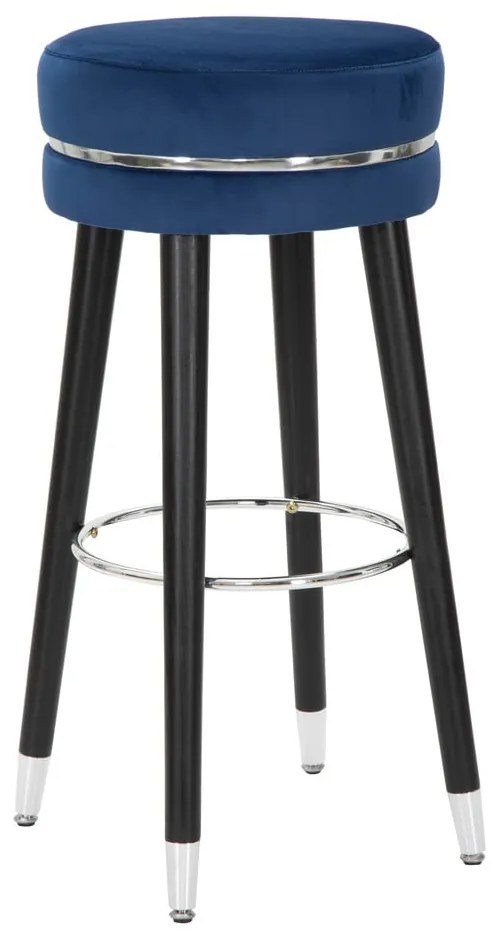 Син тапициран бар стол (височина на седалката 74 cm) Paris – Mauro Ferretti