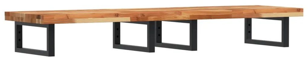 3302749 vidaXL Стенен рафт за мивка, стомана и масивно дърво акация