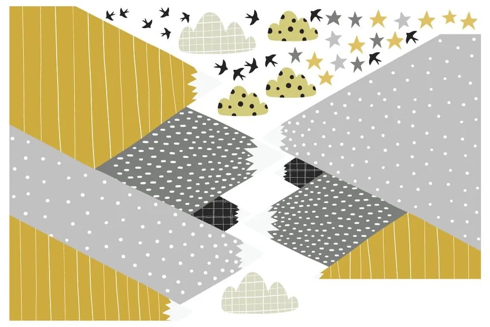 Стикер за стена Giant Kid Стикер Скандинавски планини Henrika - Ambiance