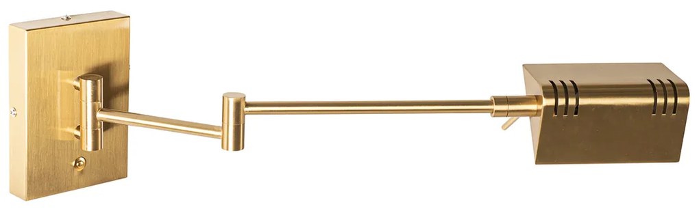 Дизайнерски стенен аплик месинг с LED димър - Notia