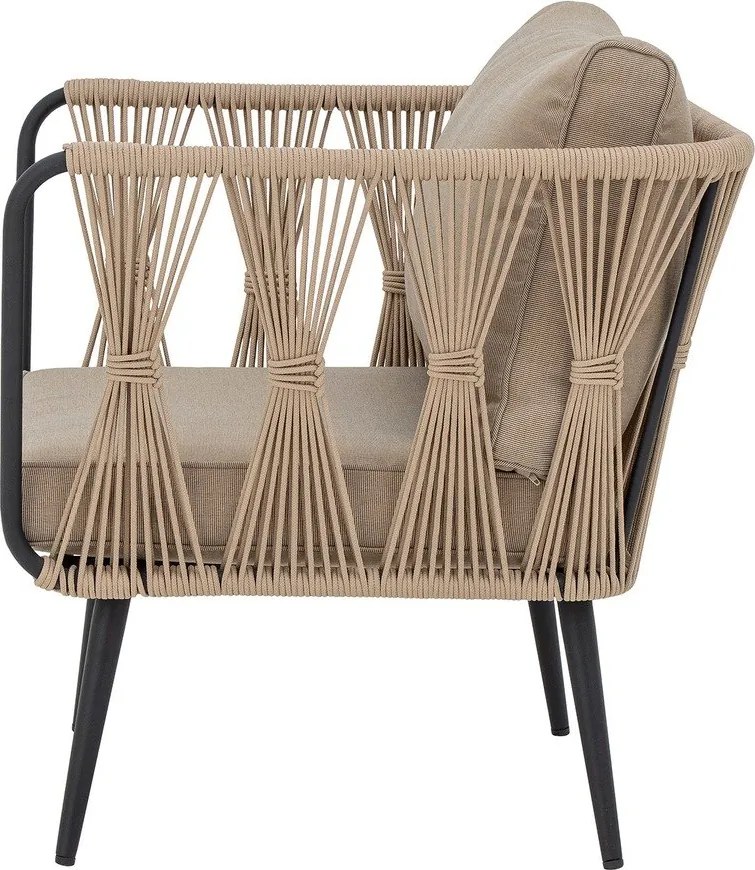 Бежов тапициран градински фотьойл Pavone - Bloomingville