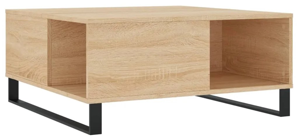 830791 vidaXL Кафе маса, дъб сонома, 80x80x36,5 см, инженерно дърво