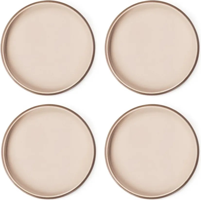 Бежови глинени чинии в комплект 4 бр. ø 22 cm Terra Rondo – Bonami Selection