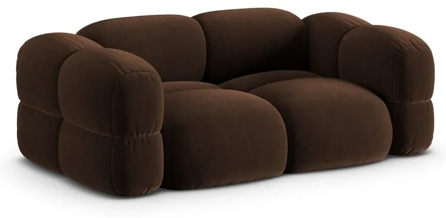 Тъмнокафяв кадифен диван 210 cm Loretto – Cosmopolitan Design
